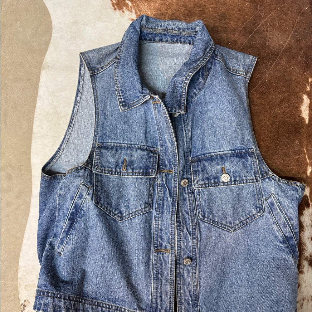 Denim 90s Style Vest